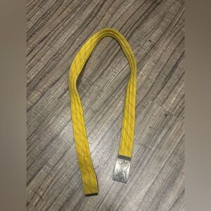 Hockey Lace Belt Measures 49” Yellow Good Condition